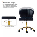 Black Velvet Swivel Office