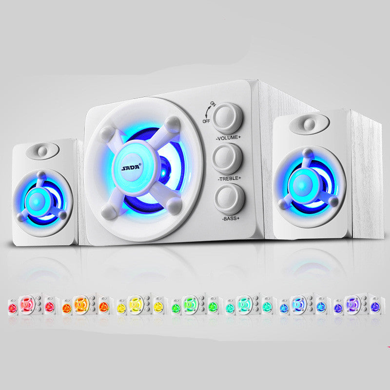 RGB Desktop PC Speakers with Colorful LED Lights