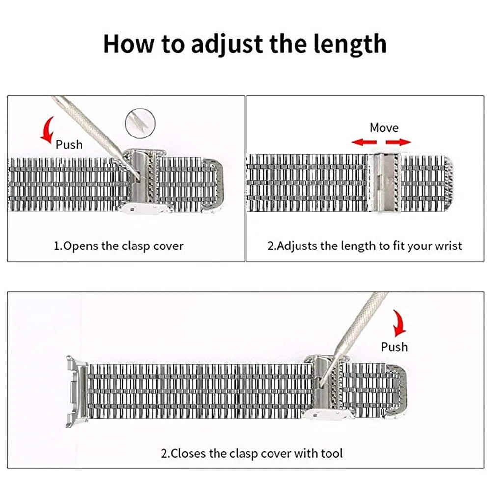 Luxury Stainless Steel Integrated Band for Samsung Galaxy Watch 8 & 7 I 40MM, 44MM, 46MM, 47MM