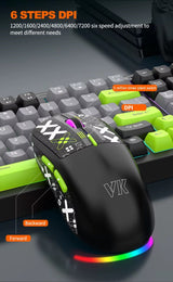 Wired Gaming Keyboard & Mouse Combo - Anti-Ghosting Multi-Key, 7-RGB Backlights