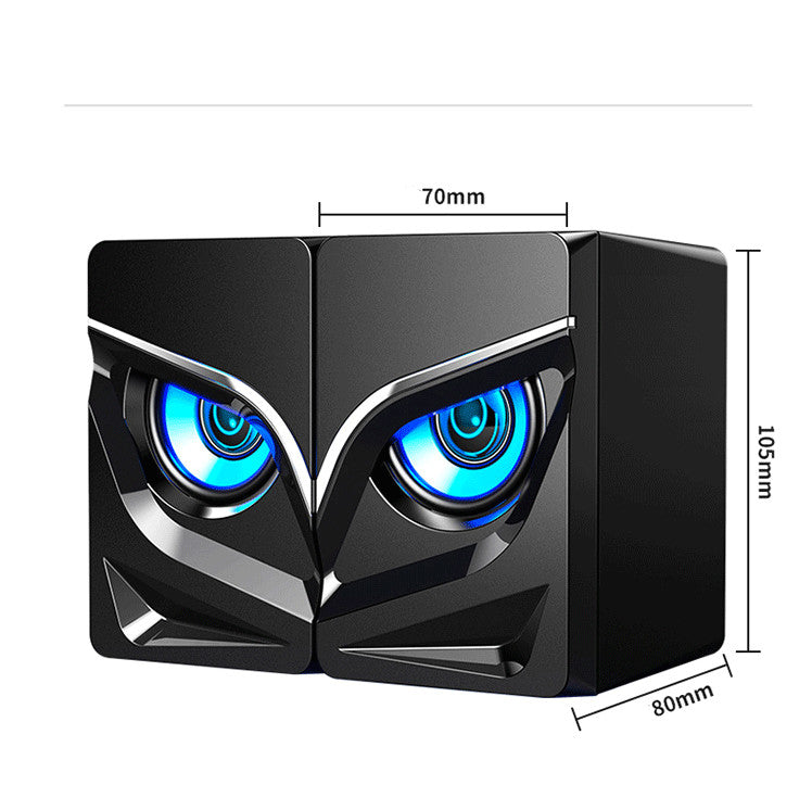 LED Desktop Computer Speakers — 2.0 Stereo