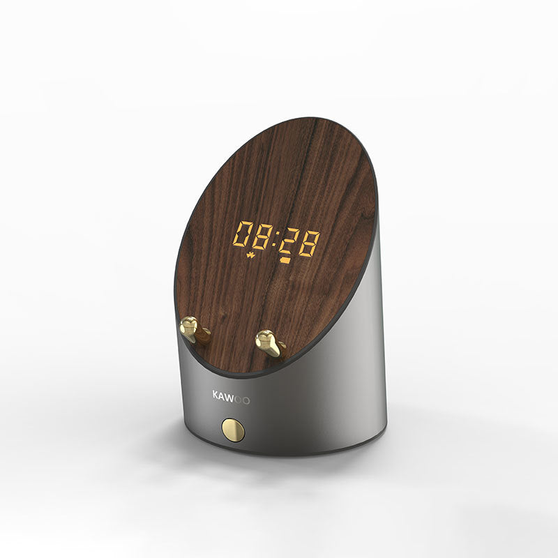 Portable Bluetooth Speaker with Phone Holder & Clock