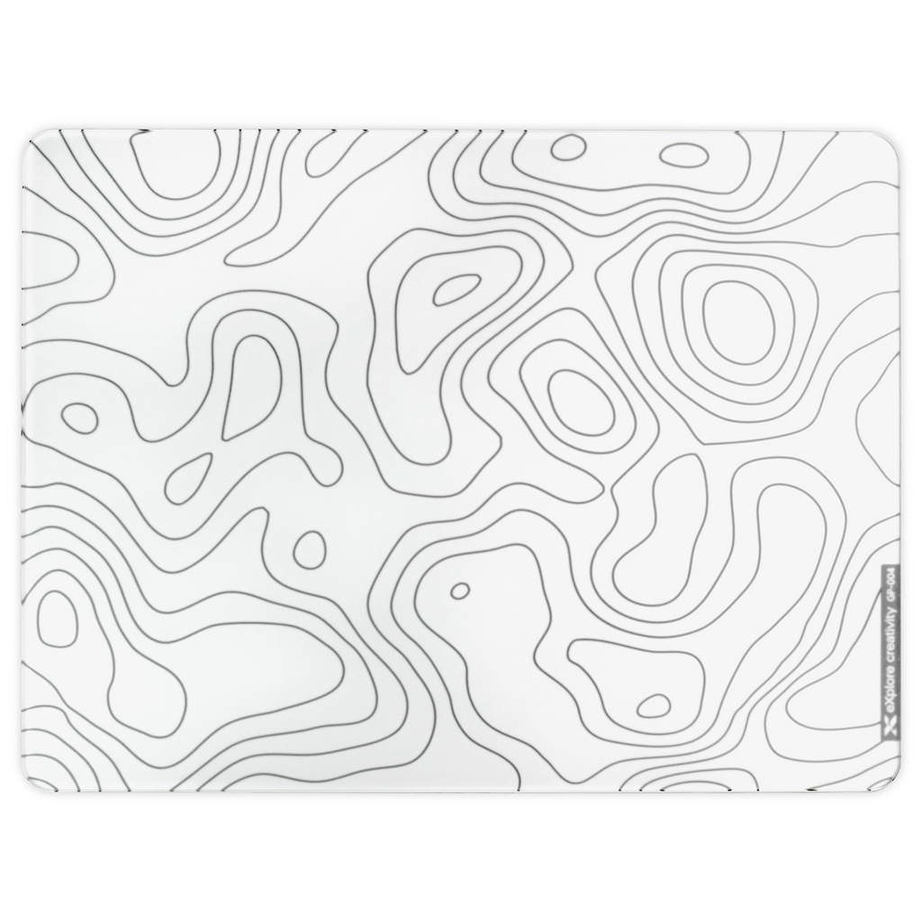 XVX Space Pad Glass Gaming Mousepad with Anti-Slip Rubber Base