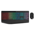 Rechargeable Silent Wireless Keyboard & Mouse Combo - RGB Backlight, Phone Holder