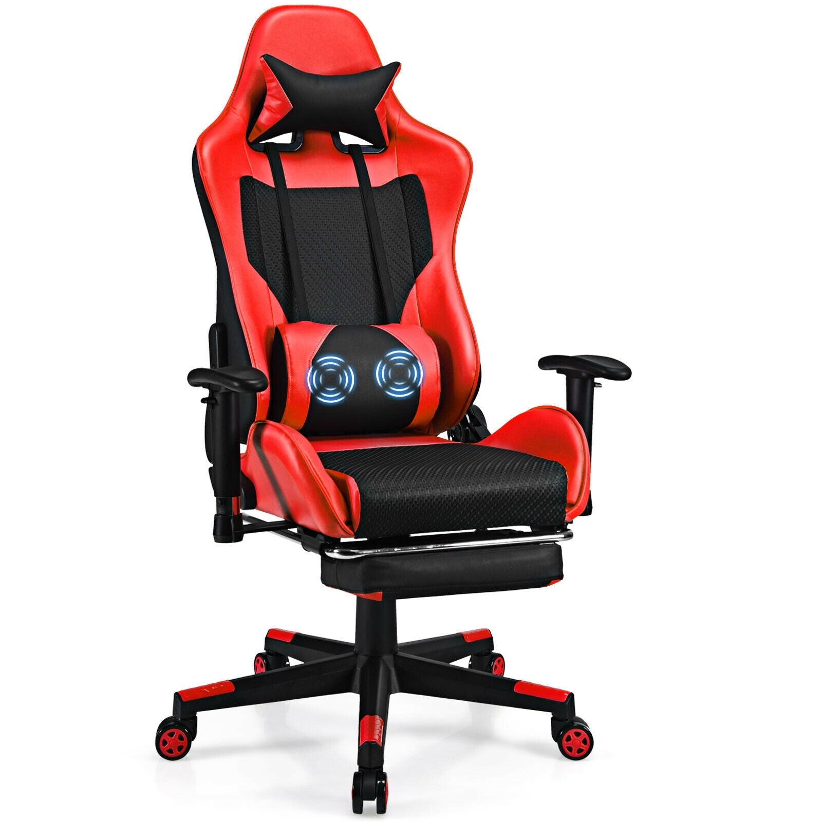 PU Leather Gaming Chair with USB Massage