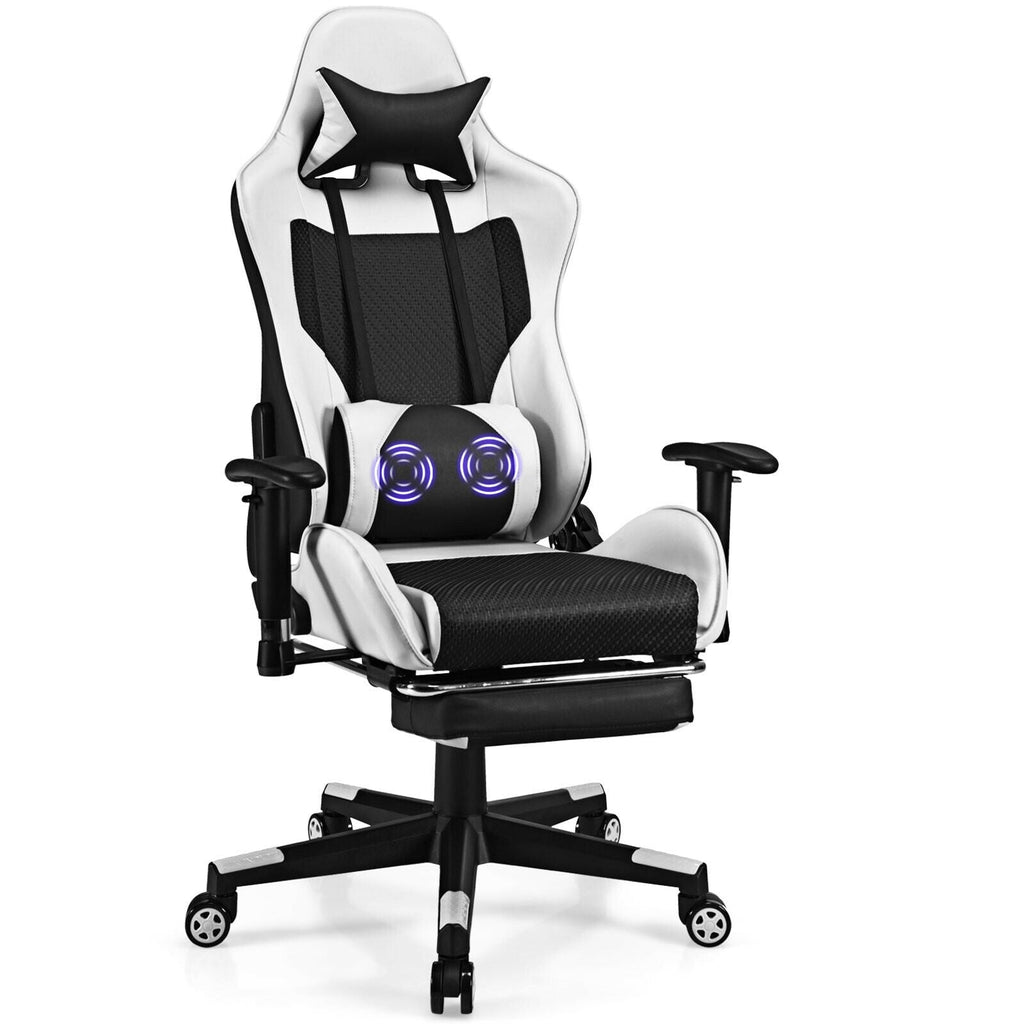 PU Leather Gaming Chair with USB Massage
