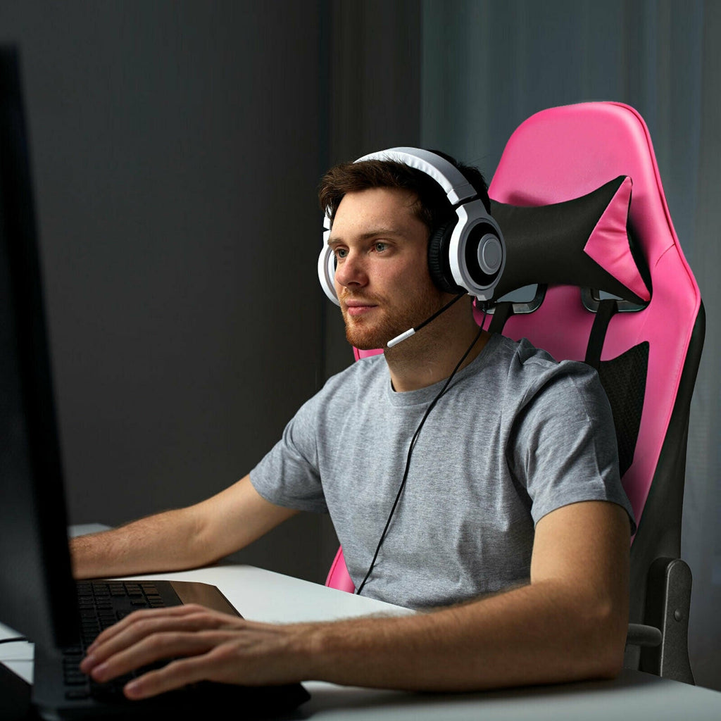 PU Leather Gaming Chair with USB Massage