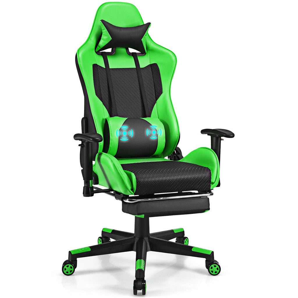 PU Leather Gaming Chair with USB Massage
