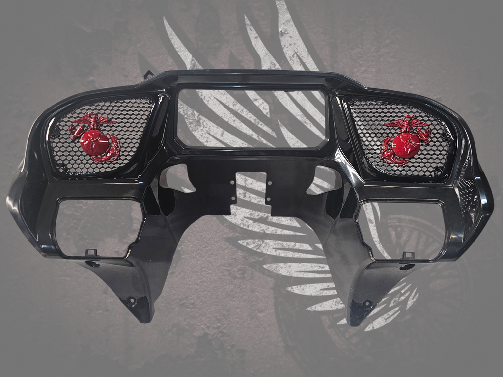98-2024+ Road Glide 3D USMC speakers grill covers set