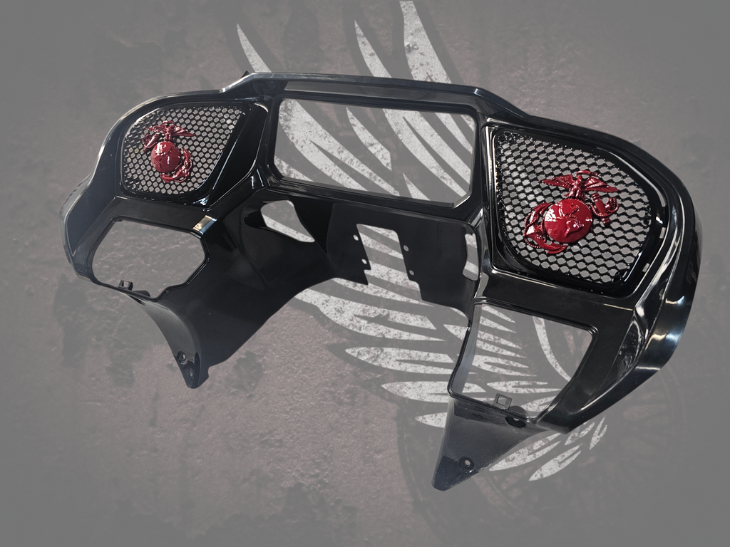 98-2024+ Road Glide 3D USMC speakers grill covers set