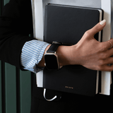 Apple Watch Black Leather Strap - Boston