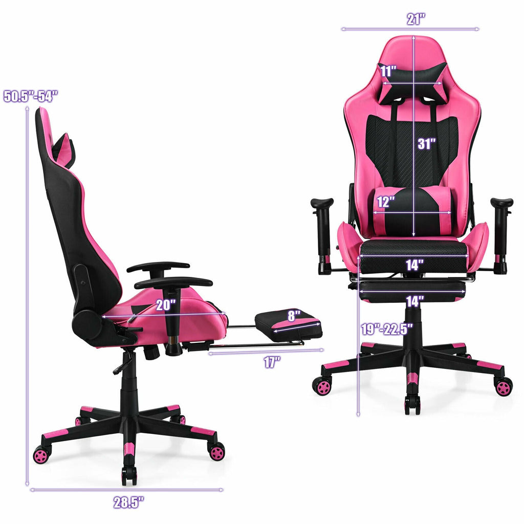 PU Leather Gaming Chair with USB Massage