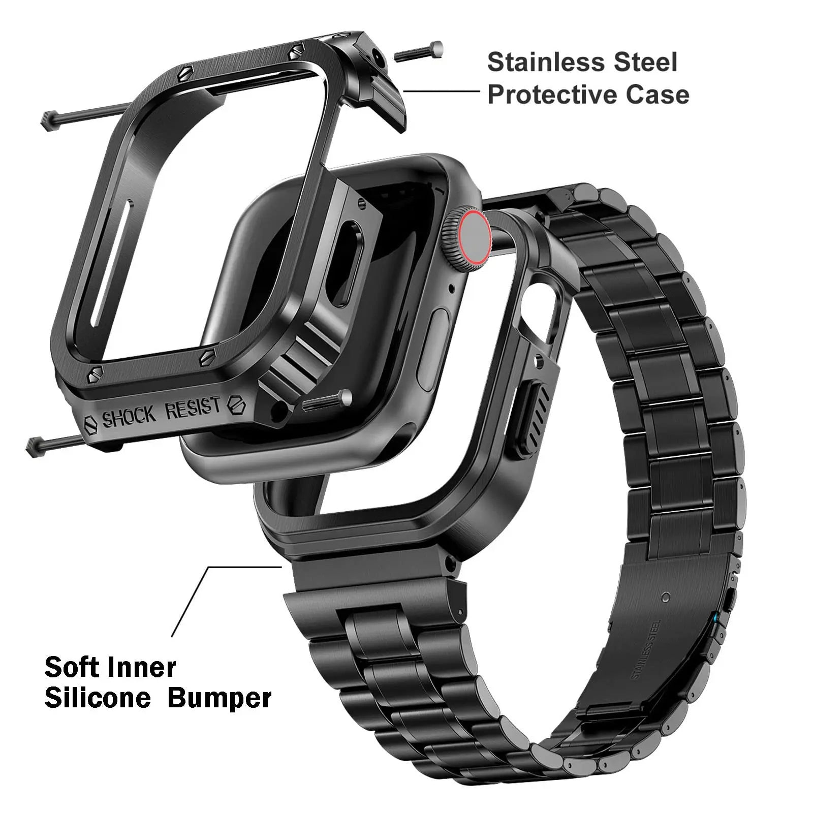 Apple Watch Band+Case 44MM, 45MM, 49MM