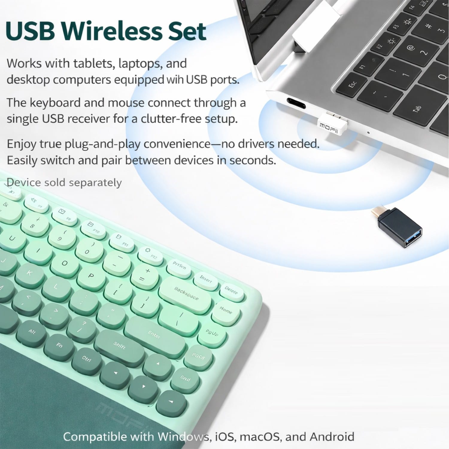 Wired Keyboard & Mouse Combo - 85-Key RGB Keyboard
