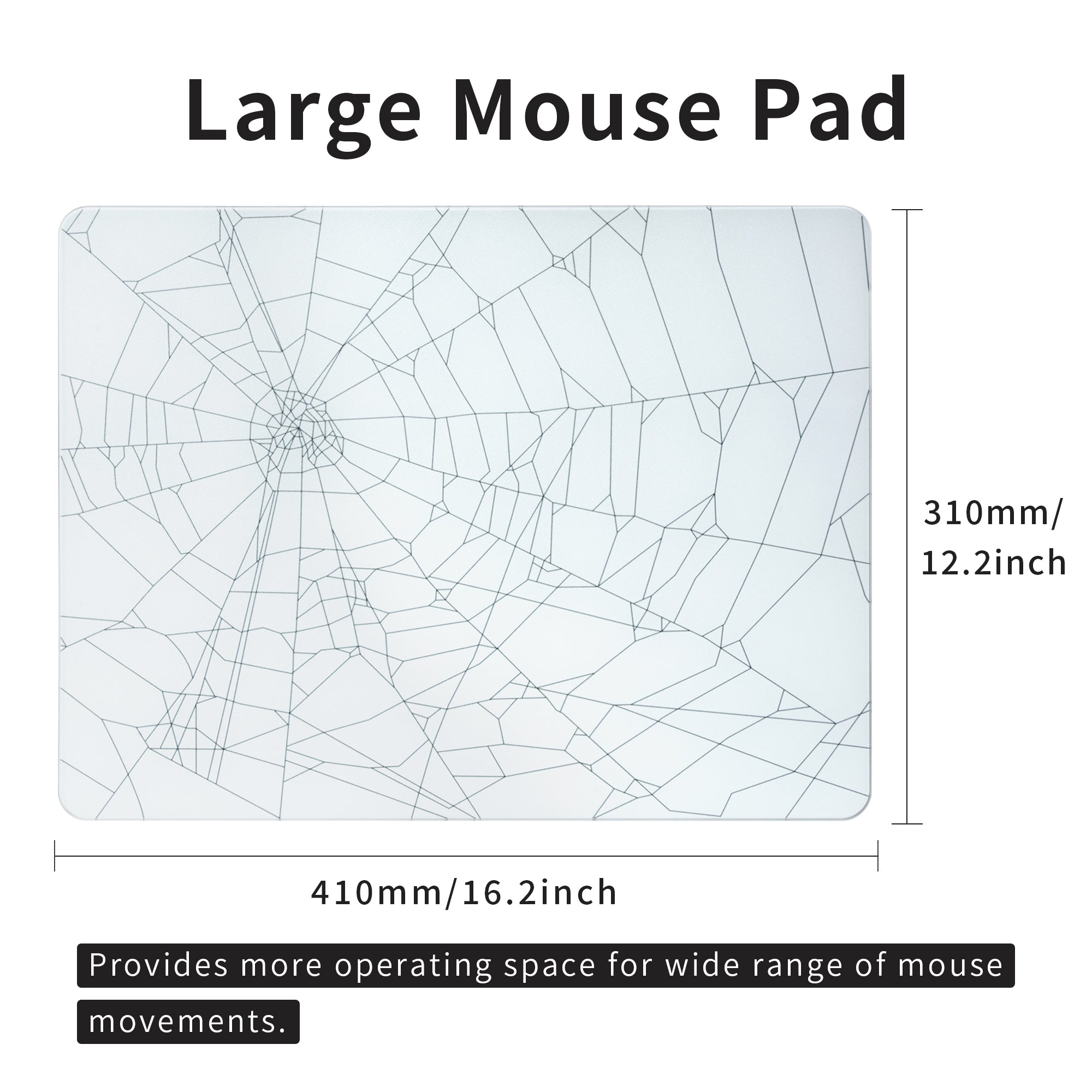 XVX Tempered Glass Mouse Pad for FPS Gaming