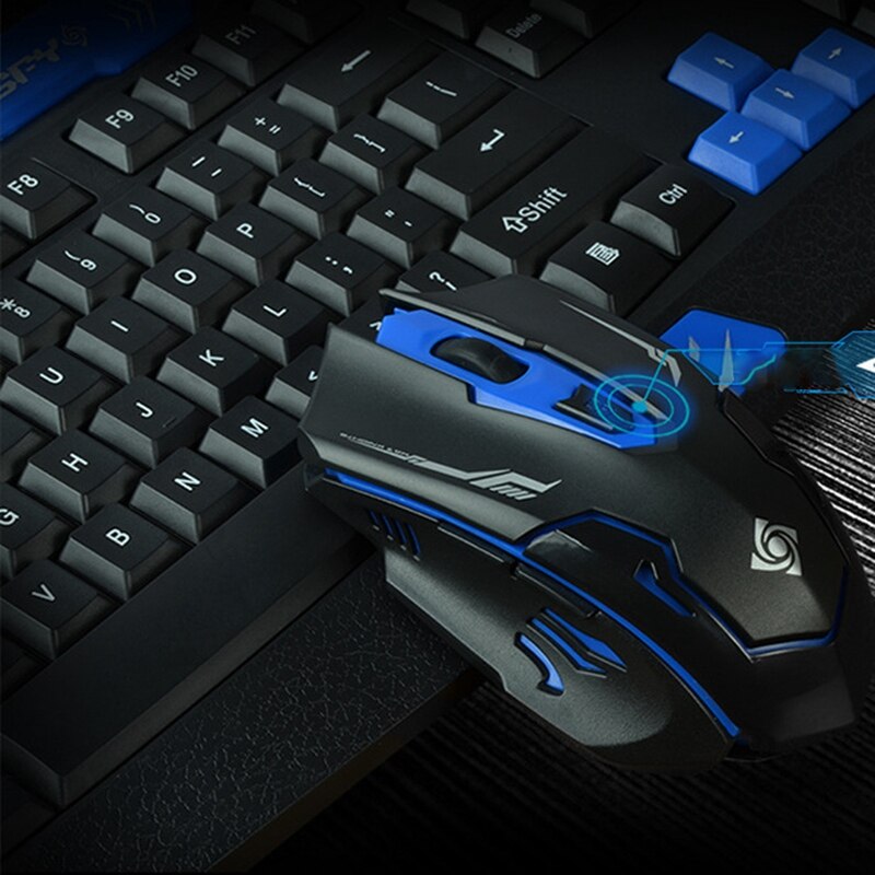 Hk8100 Wireless Gaming Keyboard and Mouse Combo - Ergonomic, Waterproof, Optical for PC and Laptop Gamers
