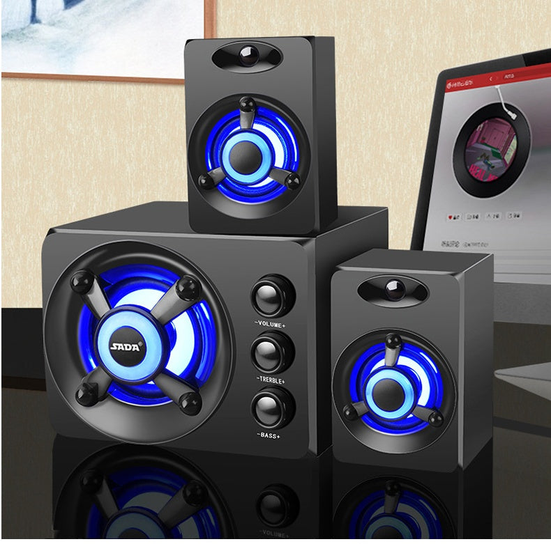 RGB Desktop PC Speakers with Colorful LED Lights