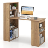 Computer Desk Writing Workstation Office with 6-Tier Storage Shelves