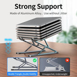 N8 Laptop Stand Adjustable Aluminum Desktop Cooling Pad for Macbook Notebook Bracket Support Foldable Portable Laptop Holder