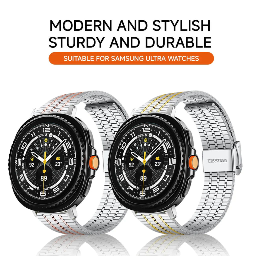 Luxury Stainless Steel Integrated Band for Samsung Galaxy Watch 8 & 7 I 40MM, 44MM, 46MM, 47MM