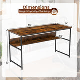 55 x 24 inch Computer Desk with Power Outlets and USB Ports