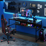 55 x 24 inch Computer Desk with Power Outlets and USB Ports
