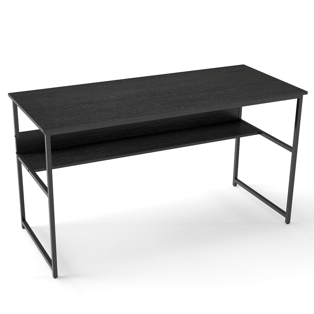 55 x 24 inch Computer Desk with Power Outlets and USB Ports