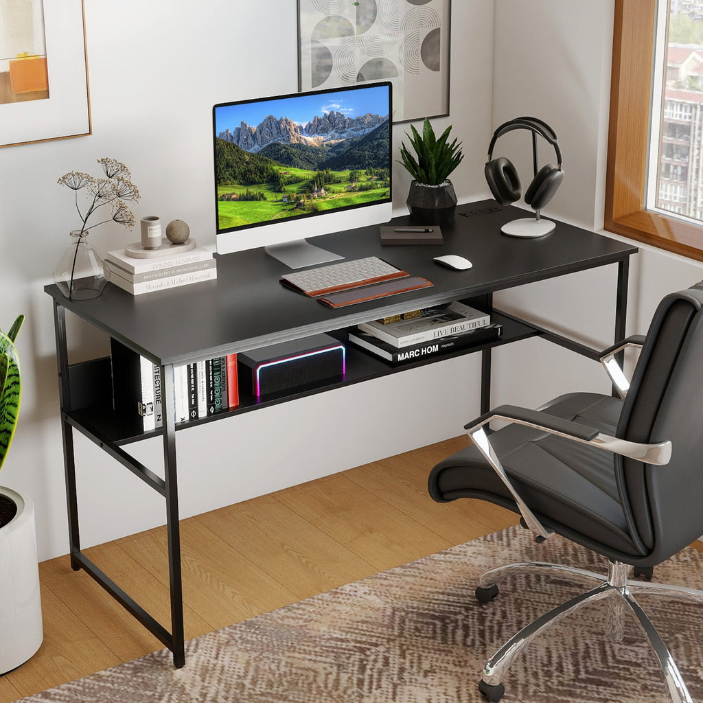 55 x 24 inch Computer Desk with Power Outlets and USB Ports