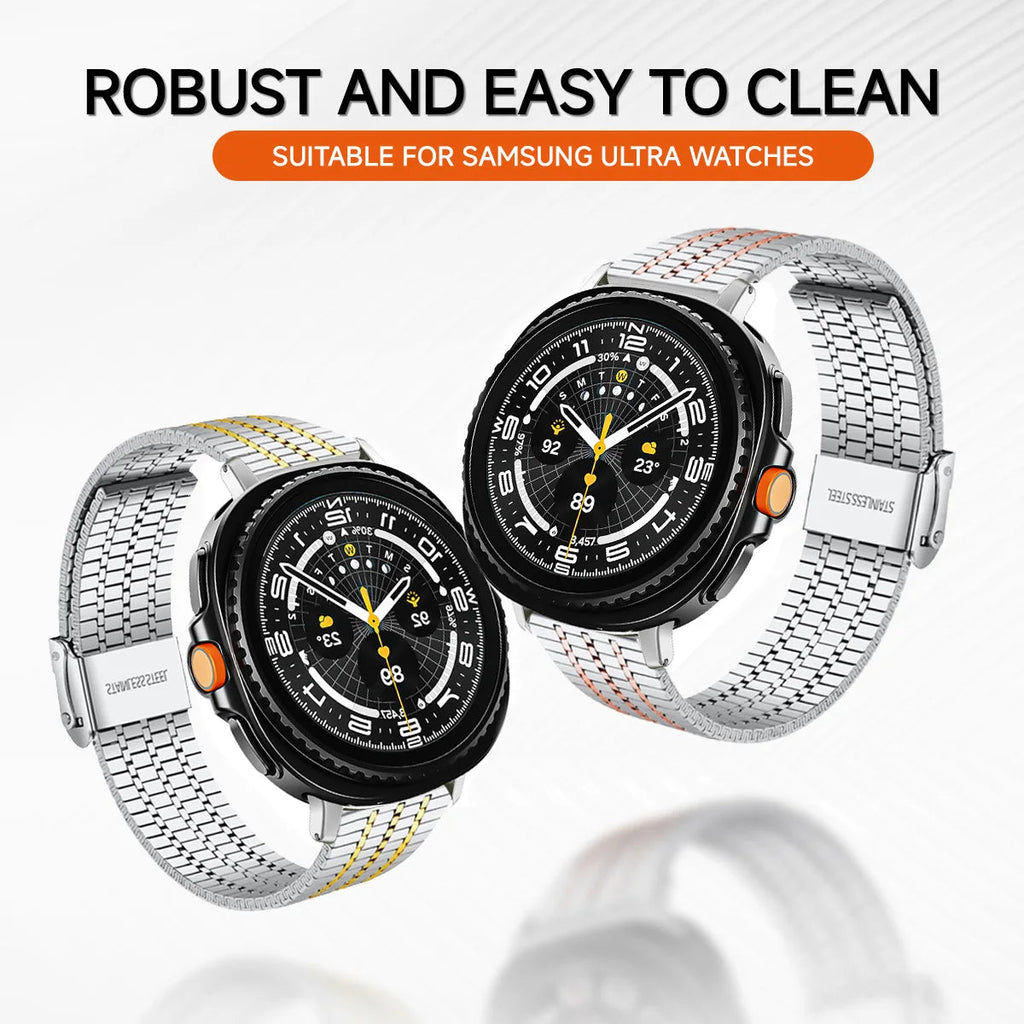 Luxury Stainless Steel Integrated Band for Samsung Galaxy Watch 8 & 7 I 40MM, 44MM, 46MM, 47MM