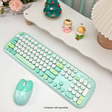 Wireless Keyboard & Mouse Combo - Silent Click, Colorful 104 Keys