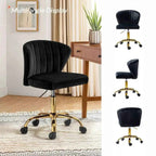 Black Velvet Swivel Office