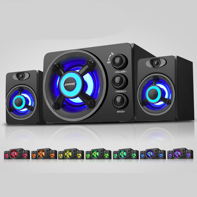 RGB Desktop PC Speakers with Colorful LED Lights