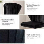 Black Velvet Swivel Office