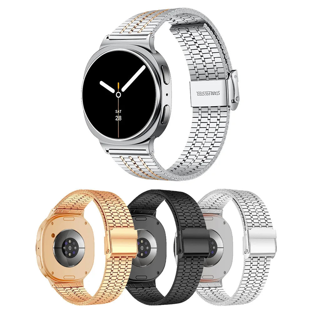 Luxury Stainless Steel Integrated Band for Samsung Galaxy Watch 8 & 7 I 40MM, 44MM, 46MM, 47MM