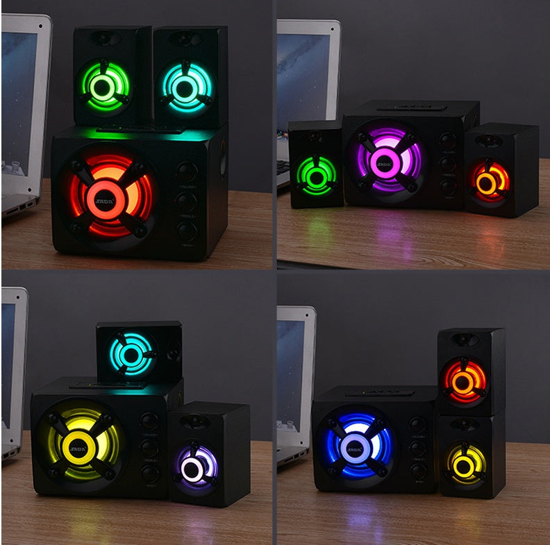 RGB Desktop PC Speakers with Colorful LED Lights