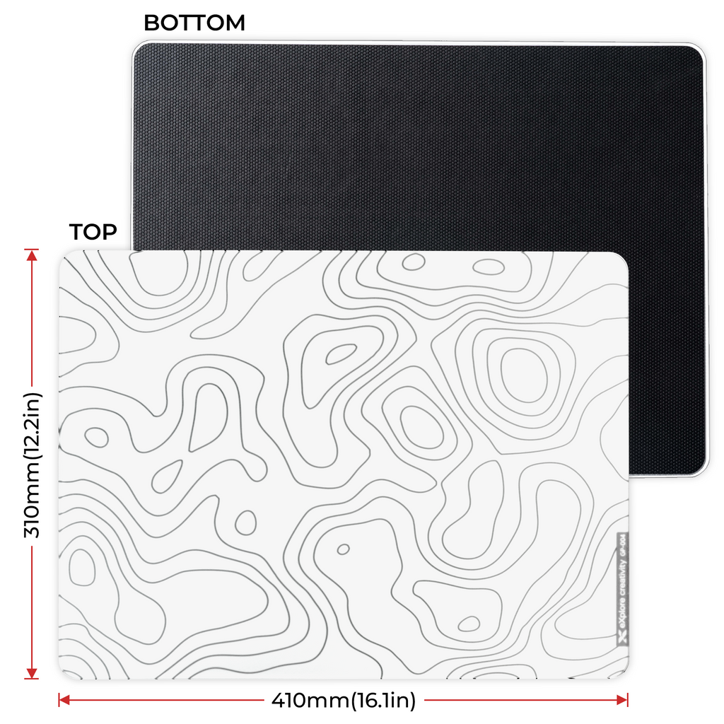 XVX Space Pad Glass Gaming Mousepad with Anti-Slip Rubber Base