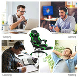 Adjustable Gaming Chair with Footrest