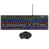 Wired Gaming Keyboard & Mouse Combo - 104-Key Anti-Ghosting RGB Backlight