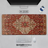 Large Persian Mouse Pad Office Carpet MousePad Natural Rubber Lockedge Anti Slip Desk Mat Laptop Office Game Accessories Pad