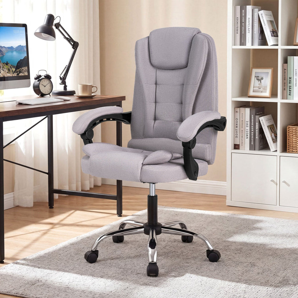 Executive Office Chair with Linkage Armrests & Reclining Back
