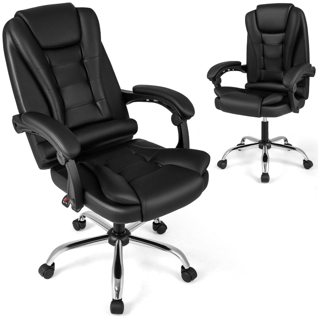 Executive Office Chair with Linkage Armrests & Reclining Back