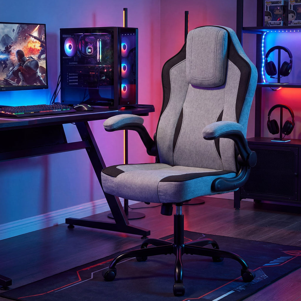 Ergonomic Computer Office Chair with 90¬∞ Flip-up Armrests