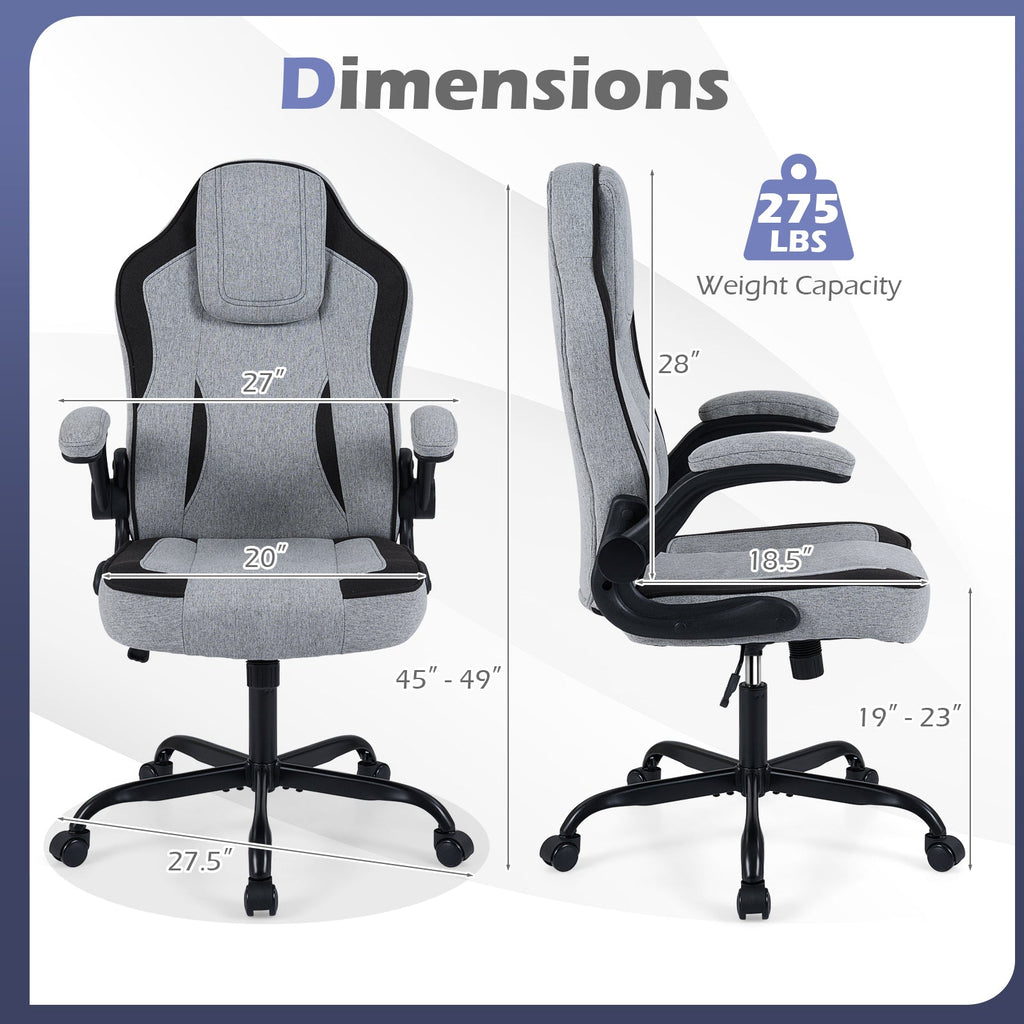 Ergonomic Computer Office Chair with 90¬∞ Flip-up Armrests