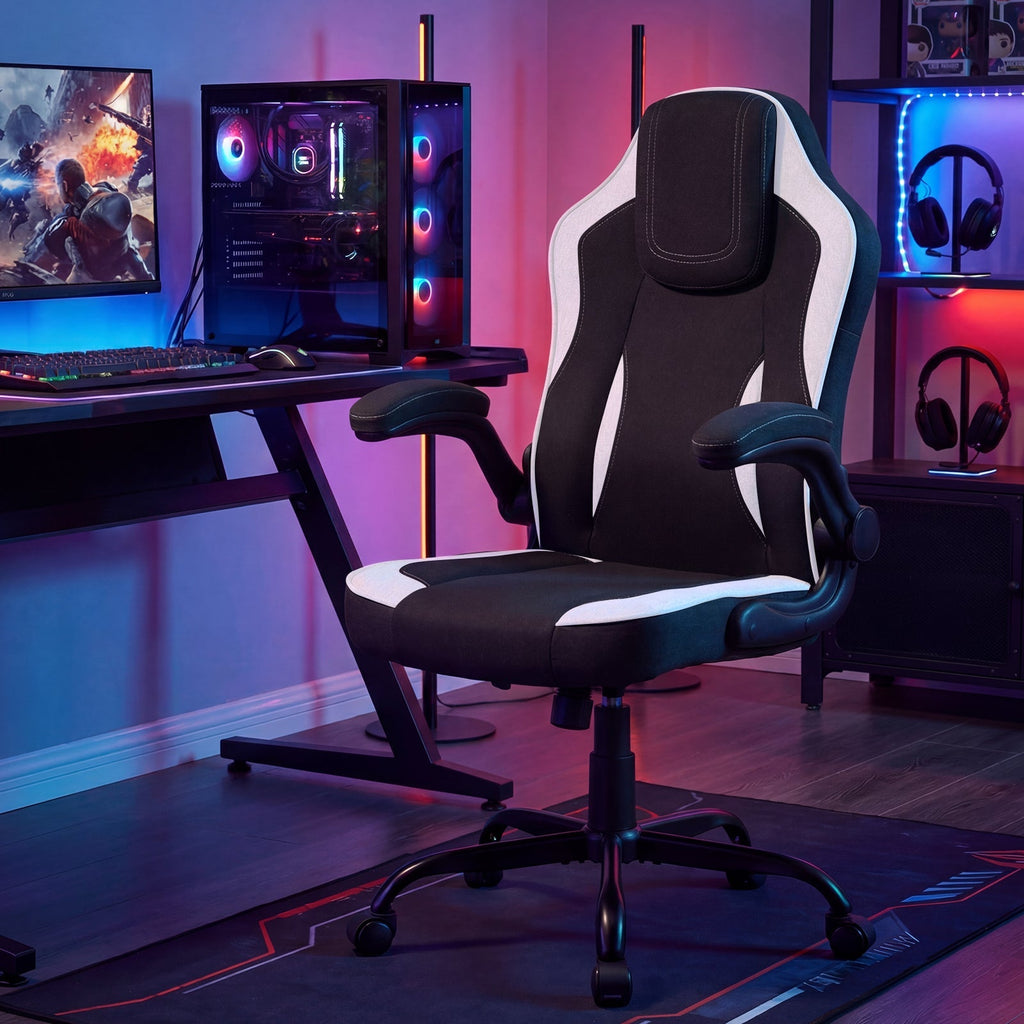 Ergonomic Computer Office Chair with 90¬∞ Flip-up Armrests