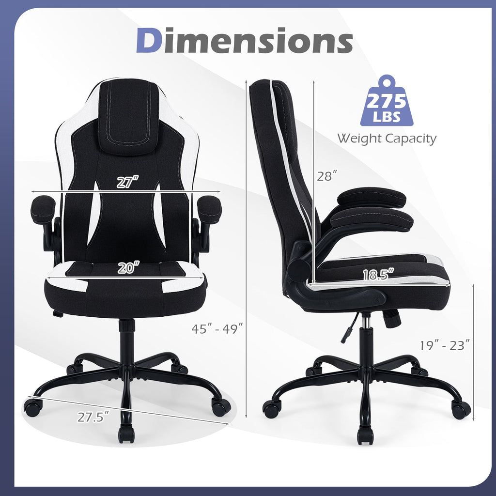 Ergonomic Computer Office Chair with 90¬∞ Flip-up Armrests