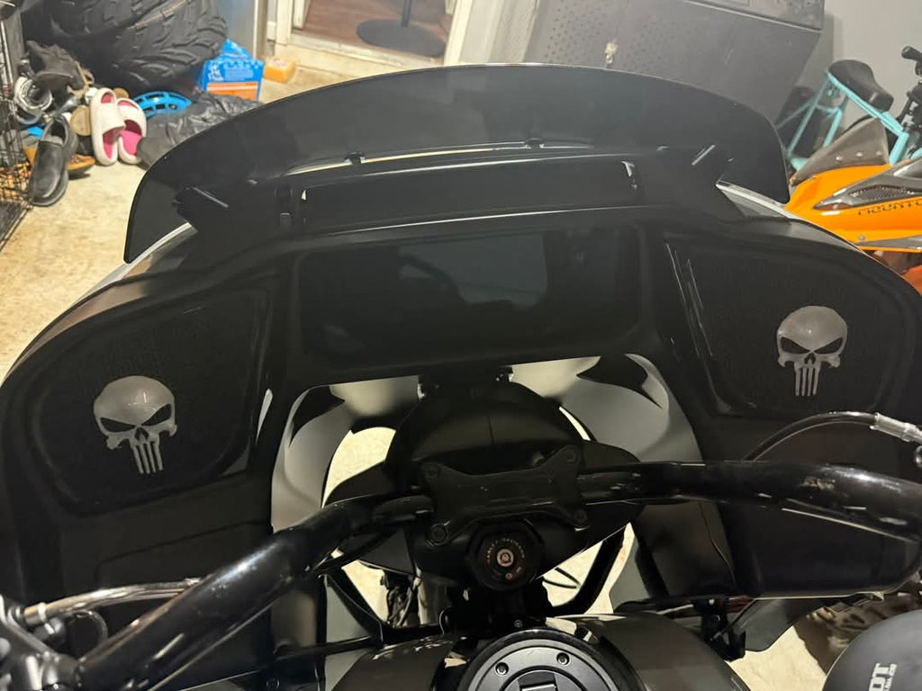 98-2024+ Road Glide 3D punisher speakers grill covers set