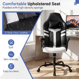Ergonomic Gaming Chair with Removable Head Pillow & Rocking