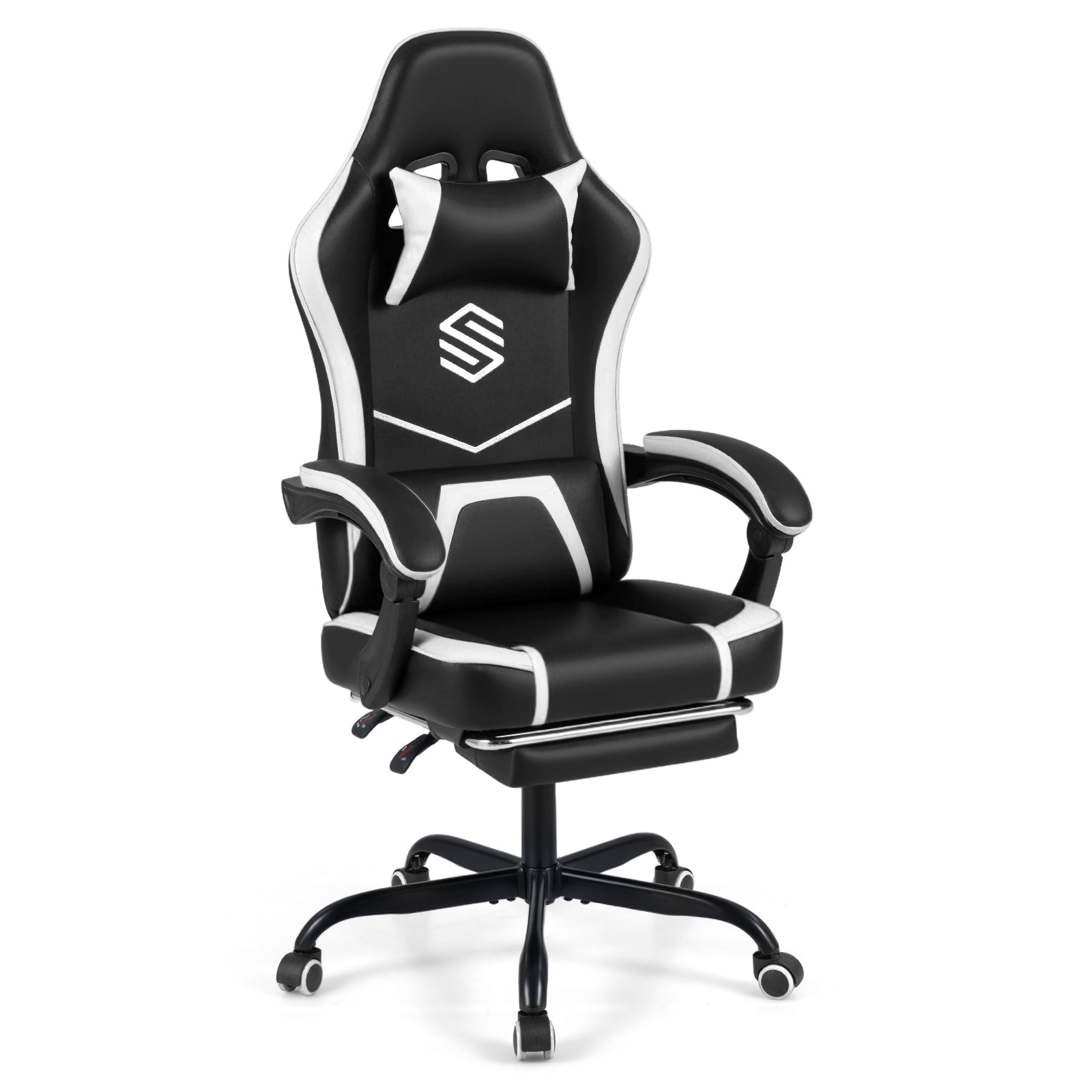 Gaming Chair Height Adjustable Computer Chair with Headrest Ergonomic Office Task Chair