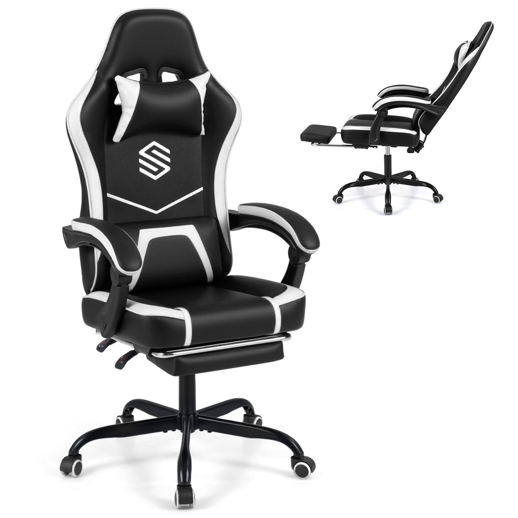 Gaming Chair Height Adjustable Computer Chair with Headrest Ergonomic Office Task Chair