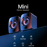 Mini Computer Speaker USB Wired Speakers 3D Stereo Sound Surround Loudspeaker For PC Laptop Notebook Not bluetooth Loudspeakers